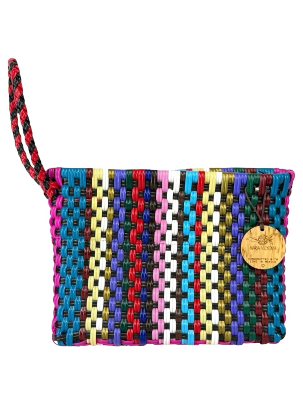 Maria Victoria Handmade Woven Wristlet Colorful Boho Resort Statement